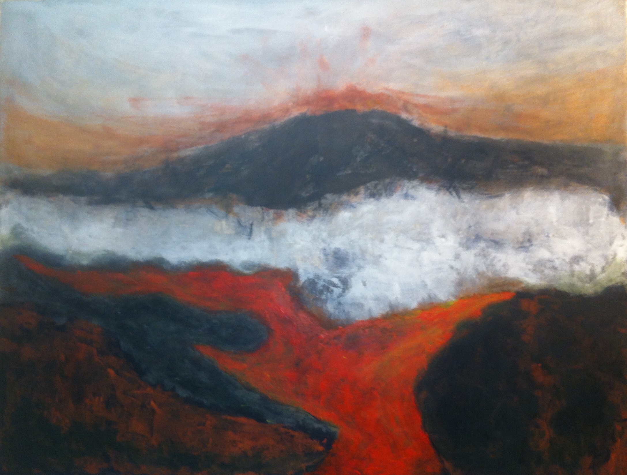 N° 1204 - Volcano - Acrylique sur toile - 89 x 116 cm - 25 février 2014